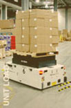 Guided Vehicle with Products Automated Guided Vehicle